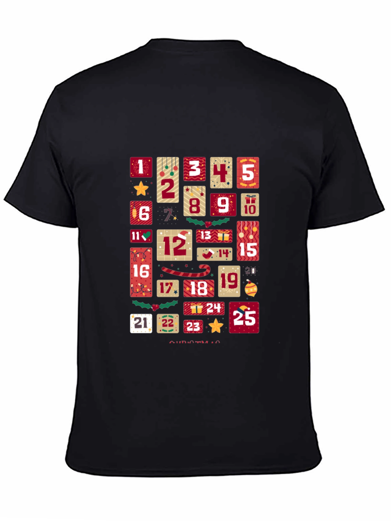 Christmas Advent Calendar T-Shirt - Festive Holiday Tee