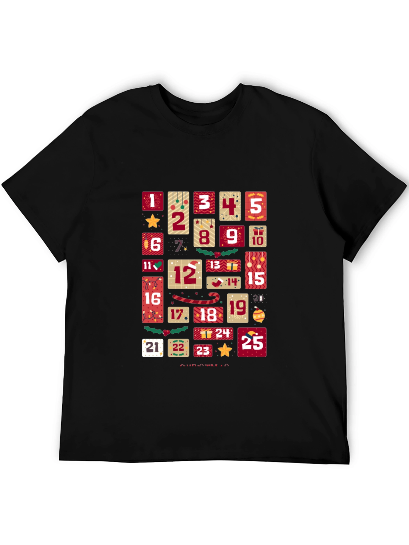 Christmas Advent Calendar T-Shirt - Festive Holiday Tee