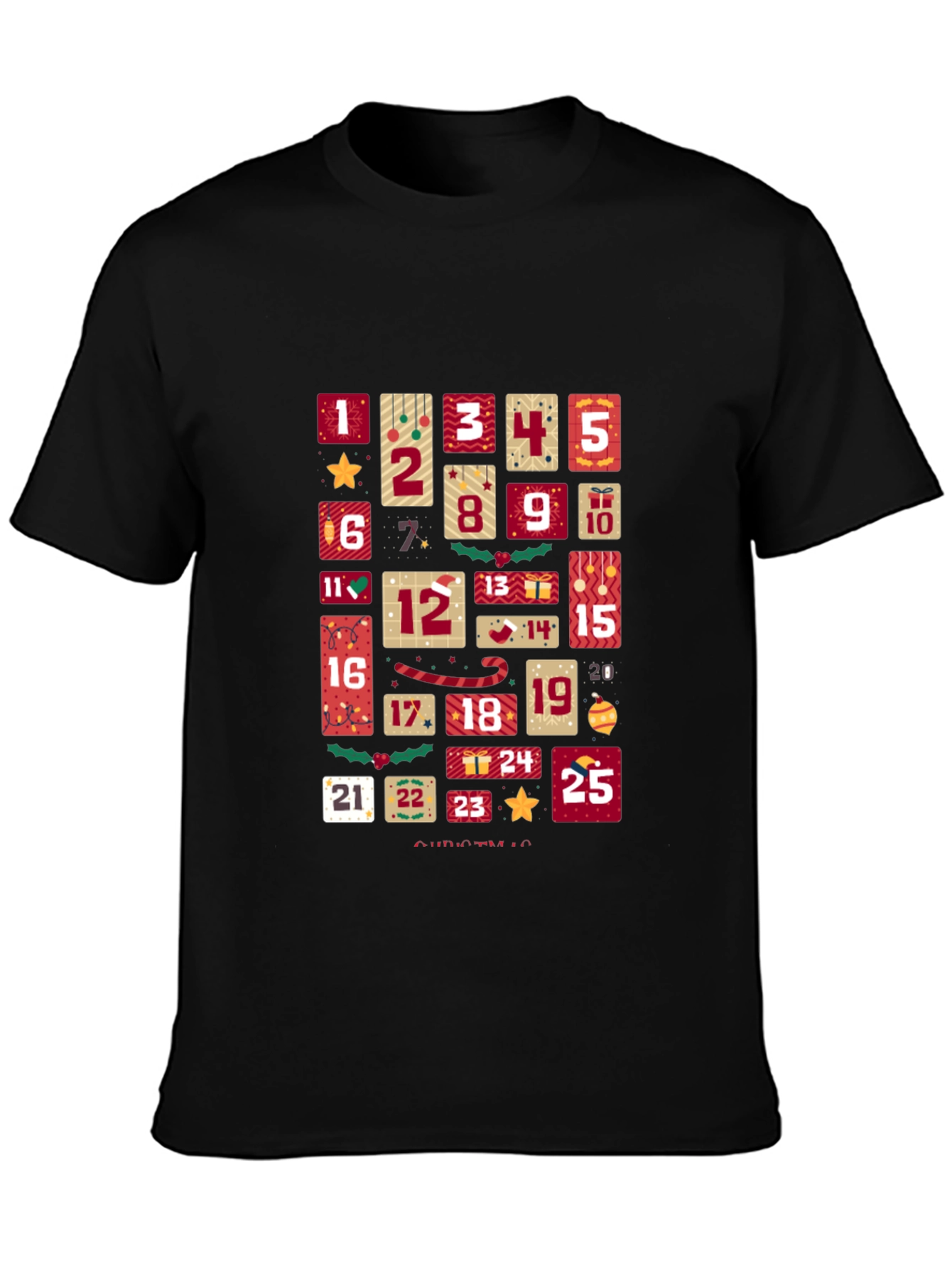 Christmas Advent Calendar T-Shirt - Festive Holiday Tee