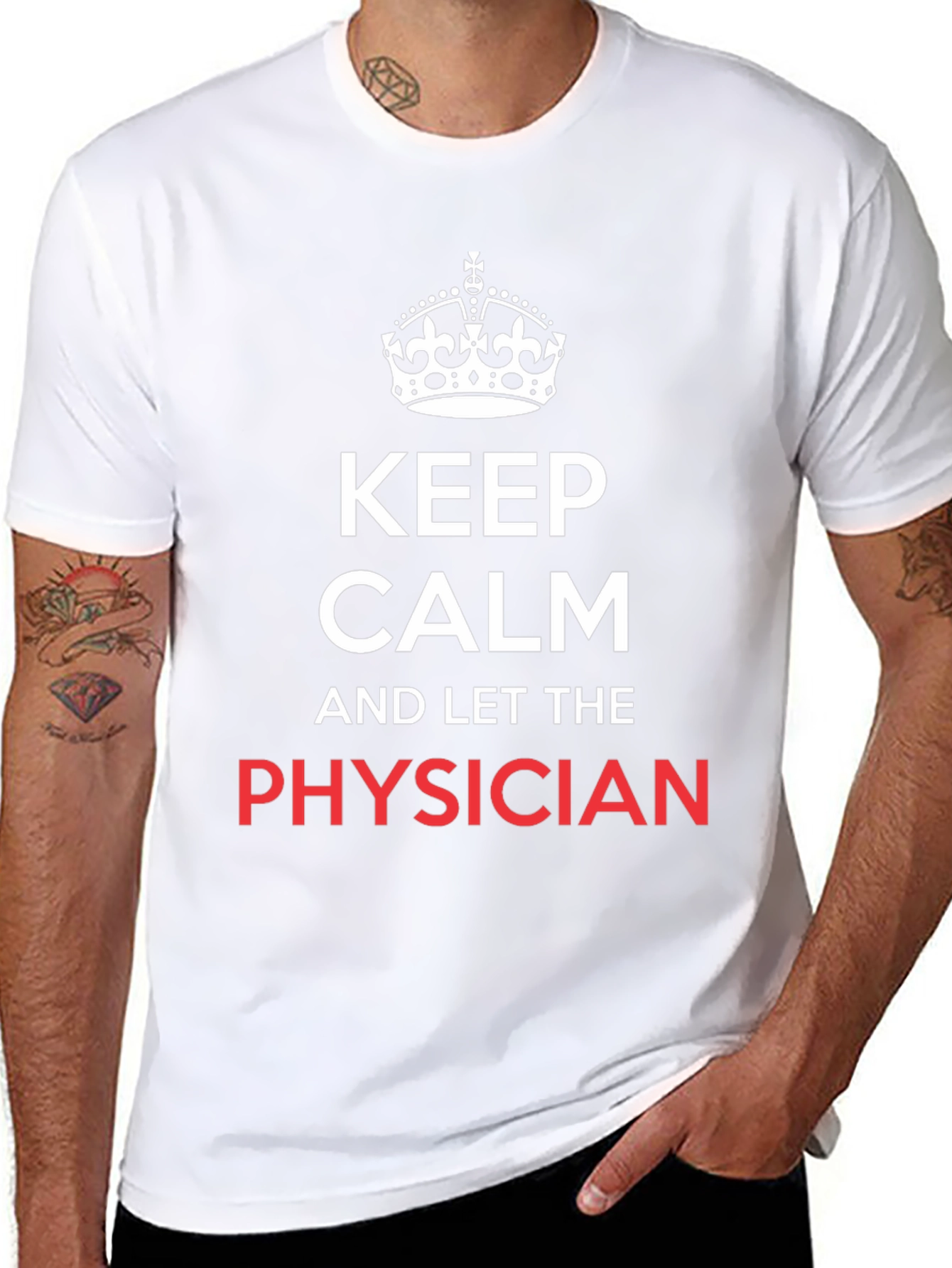 Keep Calm Physician T-Shirt - Black Graphic Tee