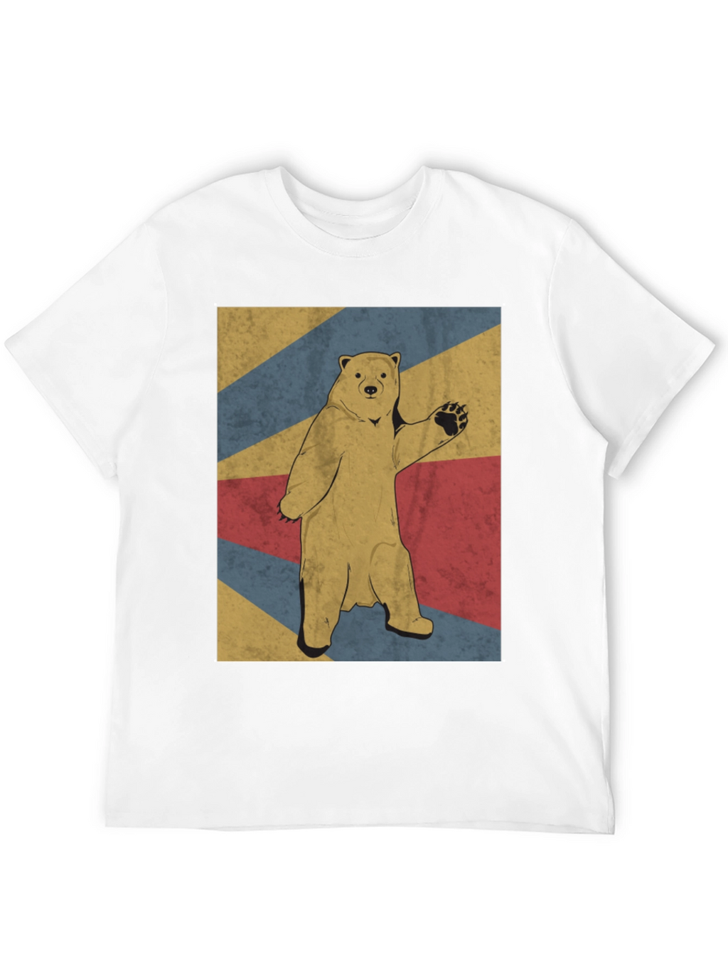 Retro Bear Graphic Tee - Mens Black T-Shirt