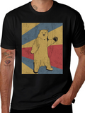 Retro Bear Graphic Tee - Mens Black T-Shirt