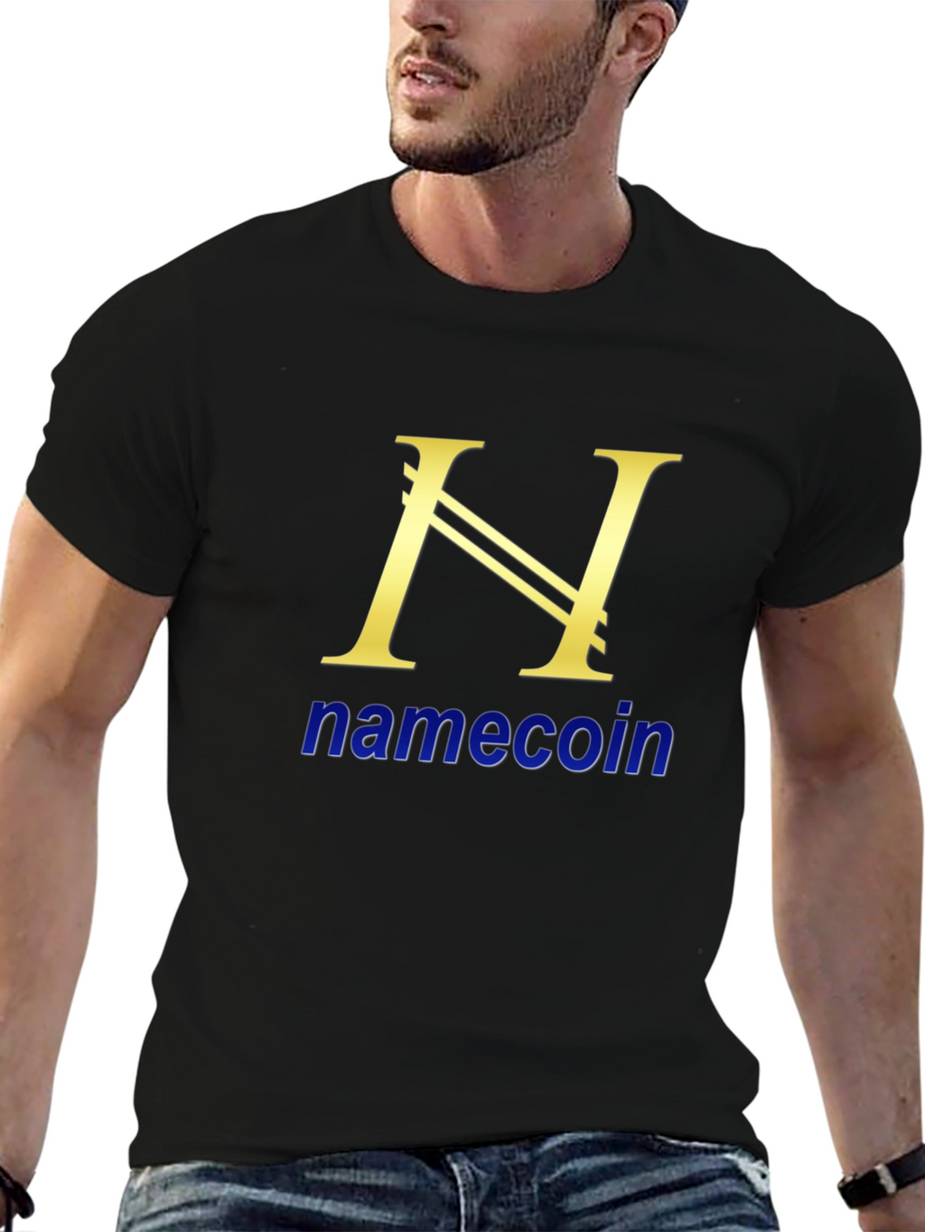 Namecoin Black T-Shirt Cryptocurrency Design