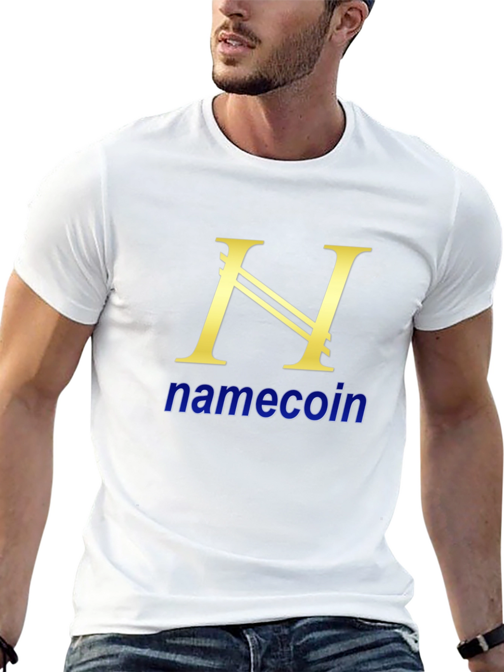 Namecoin Black T-Shirt Cryptocurrency Design