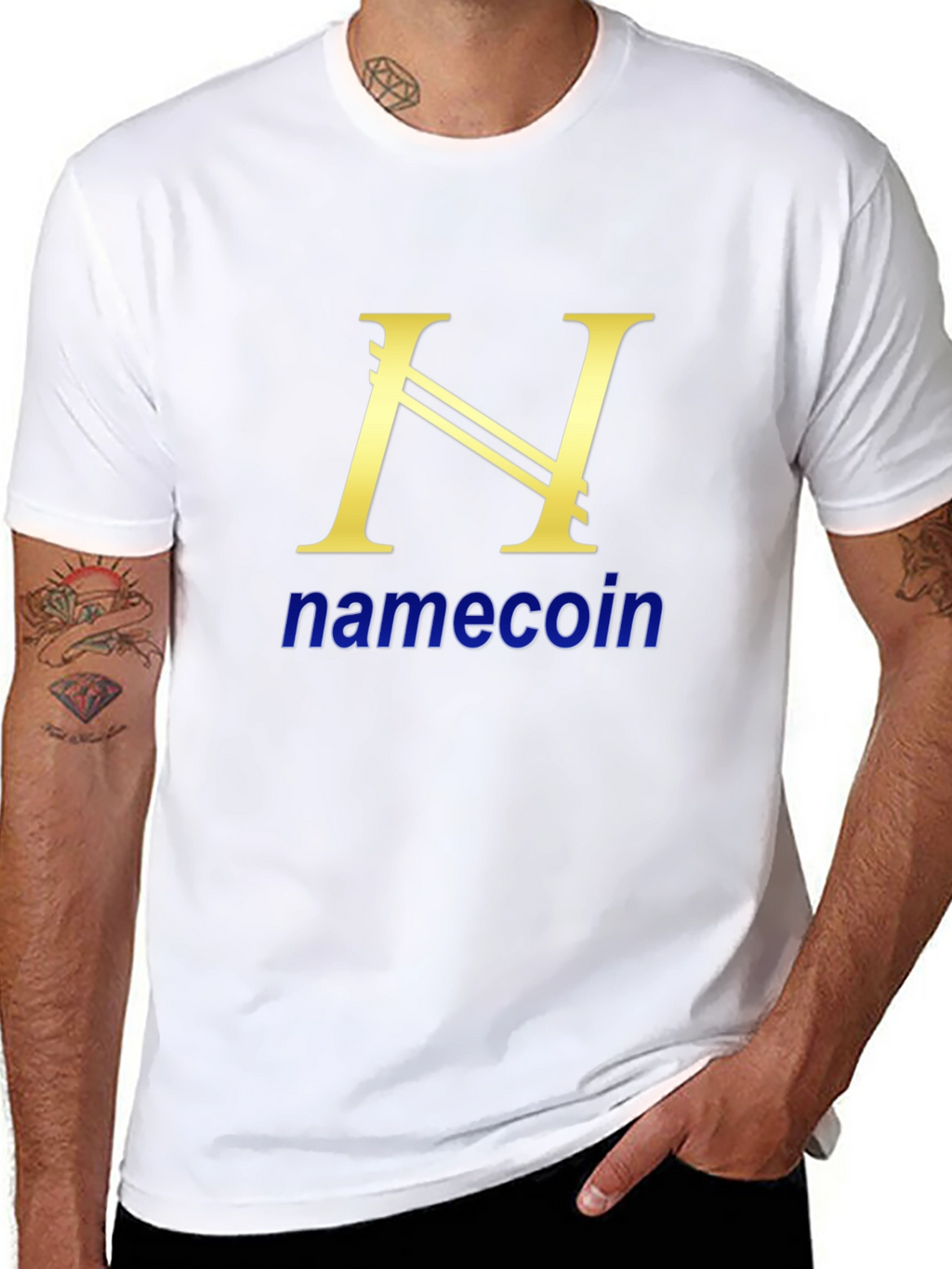 Namecoin Black T-Shirt Cryptocurrency Design