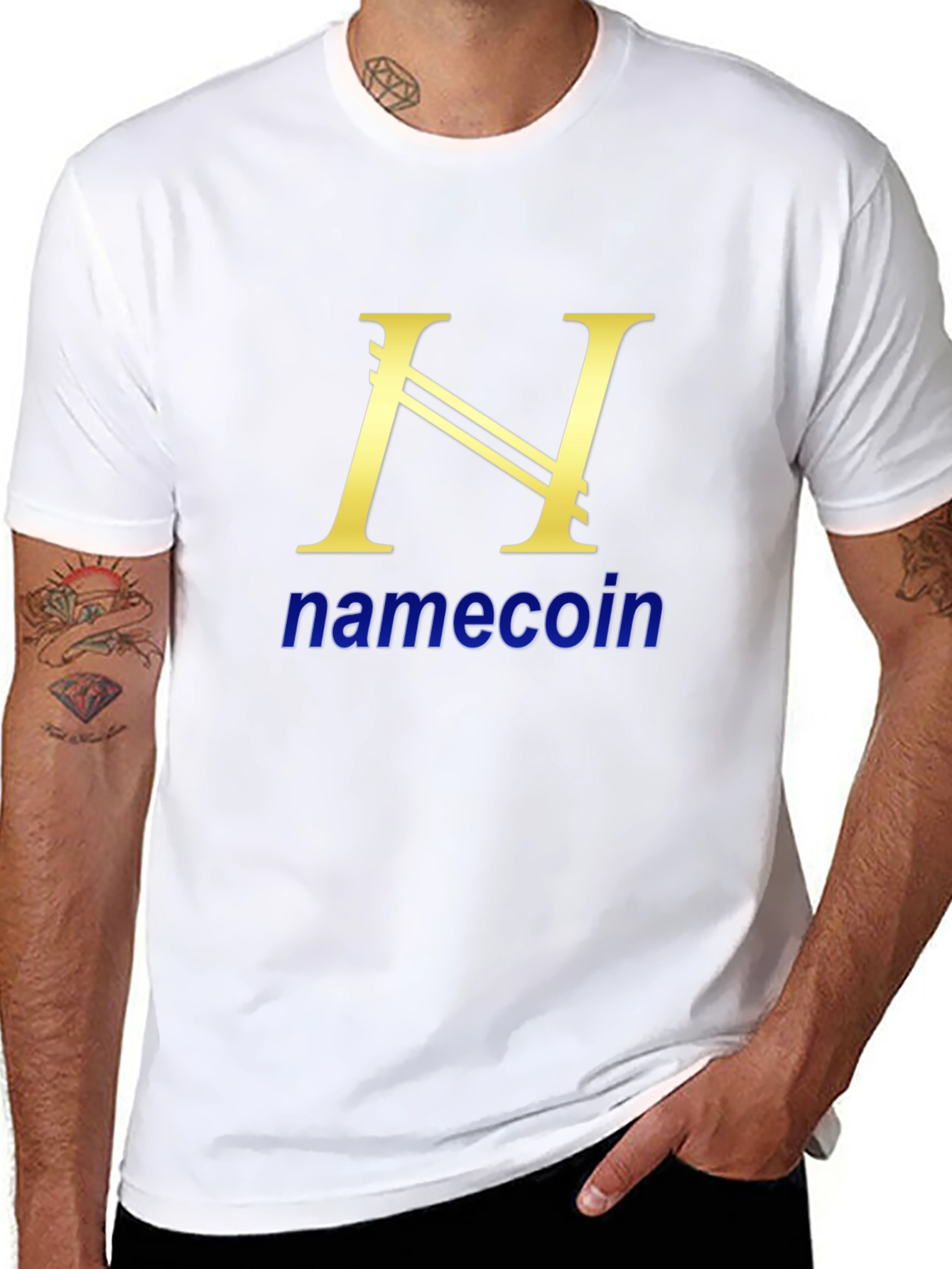Namecoin Black T-Shirt Cryptocurrency Design