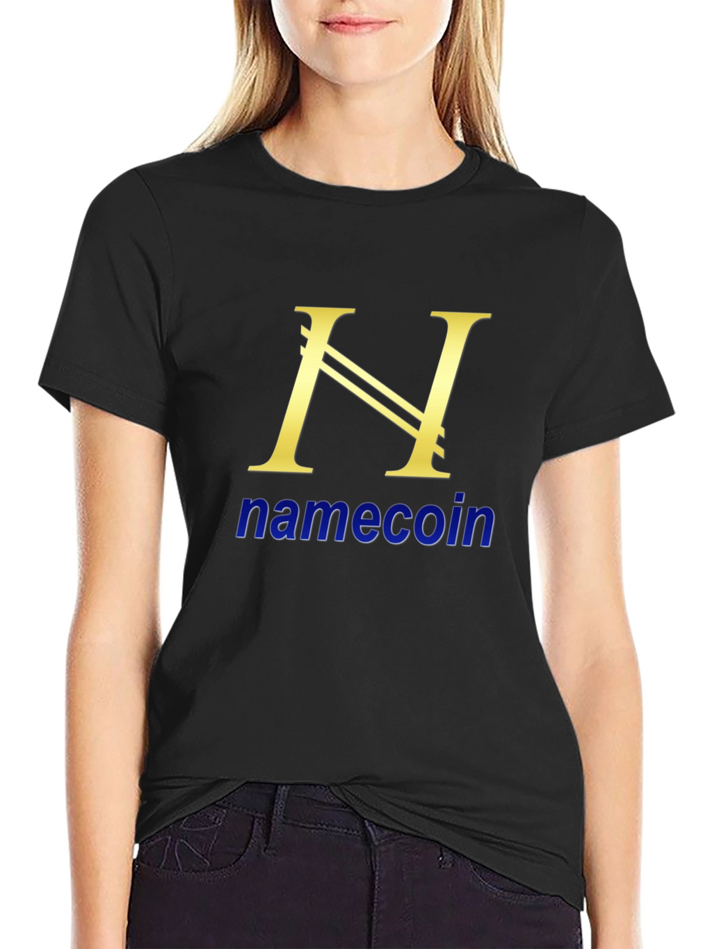 Namecoin Black T-Shirt Cryptocurrency Design