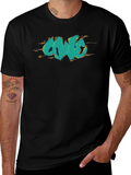 Cool Graffiti Style Graphic Tee - Black Cotton Shirt
