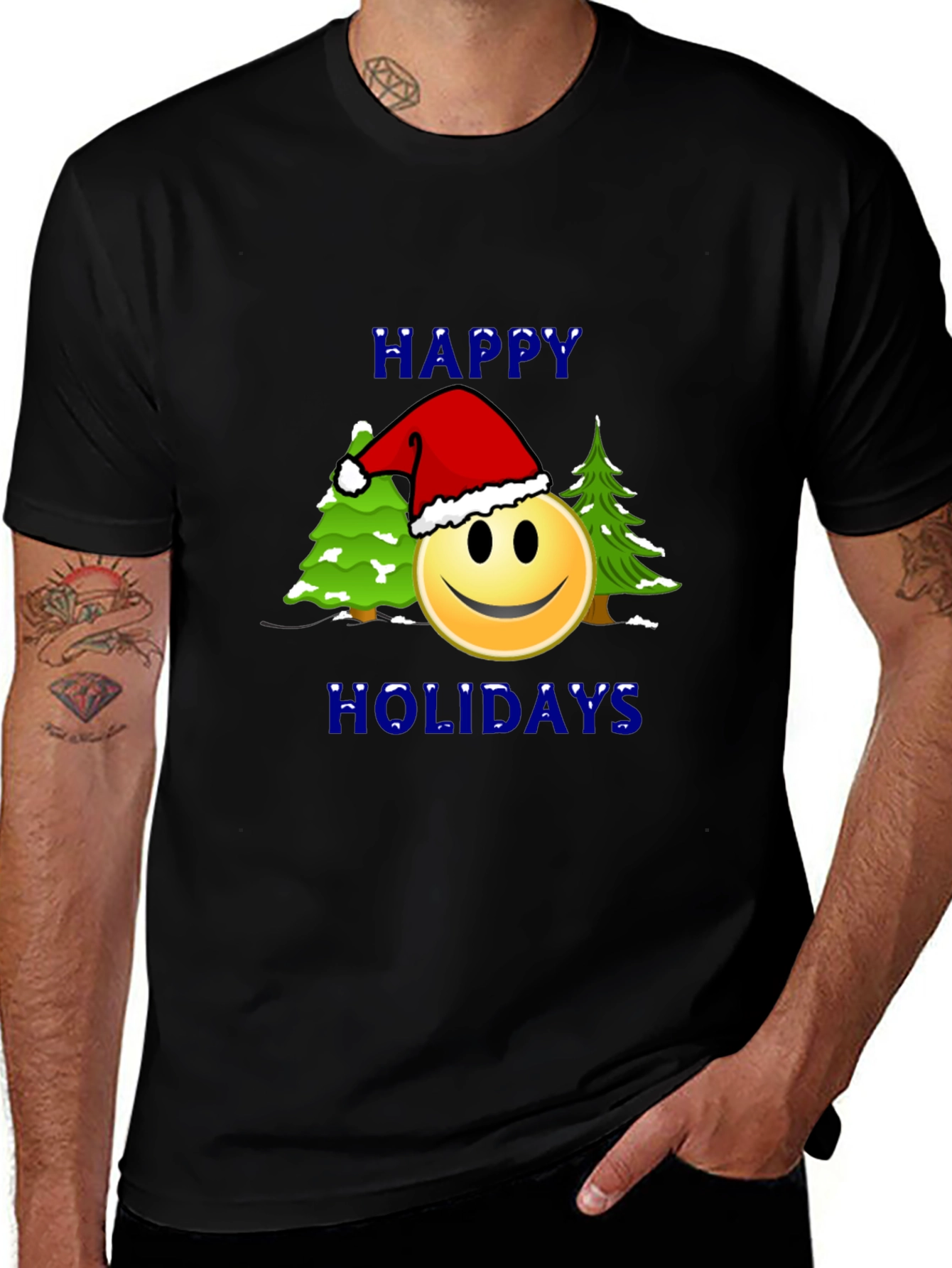 Holiday Smiley T-Shirt - Festive & Fun!