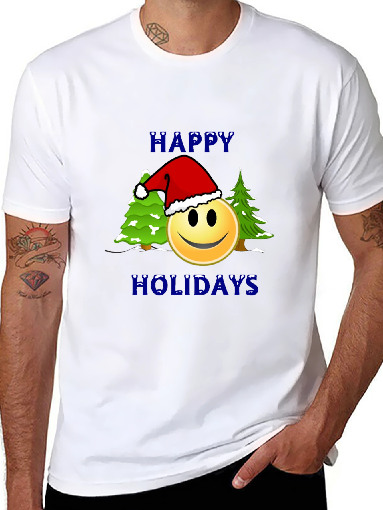 Holiday Smiley T-Shirt - Festive & Fun!