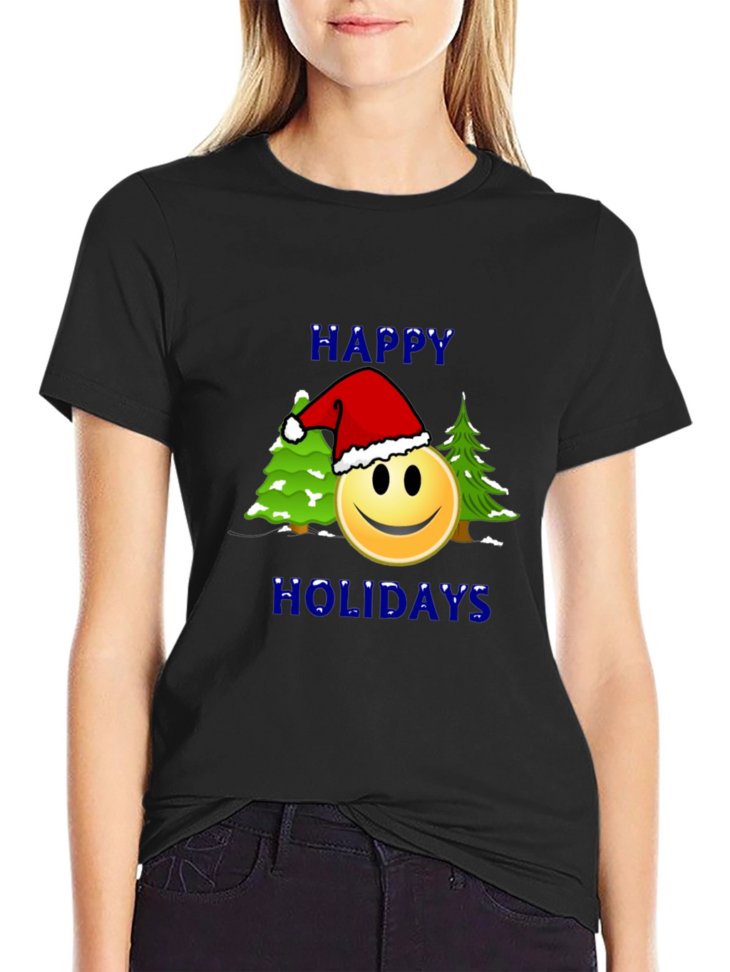 Holiday Smiley T-Shirt - Festive & Fun!