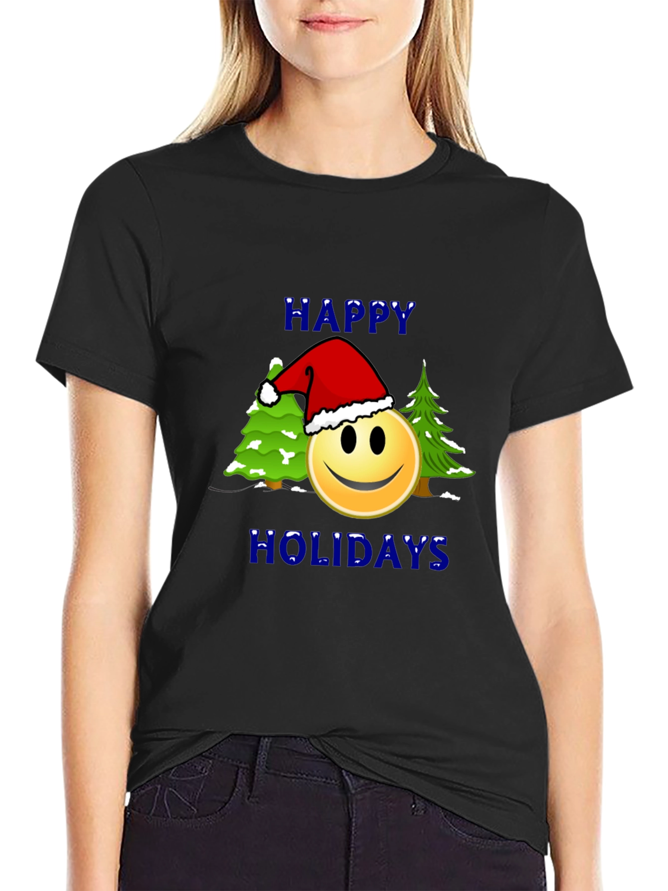 Holiday Smiley T-Shirt - Festive & Fun!