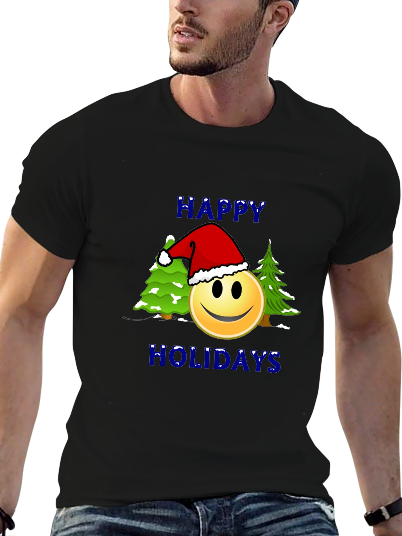 Holiday Smiley T-Shirt - Festive & Fun!
