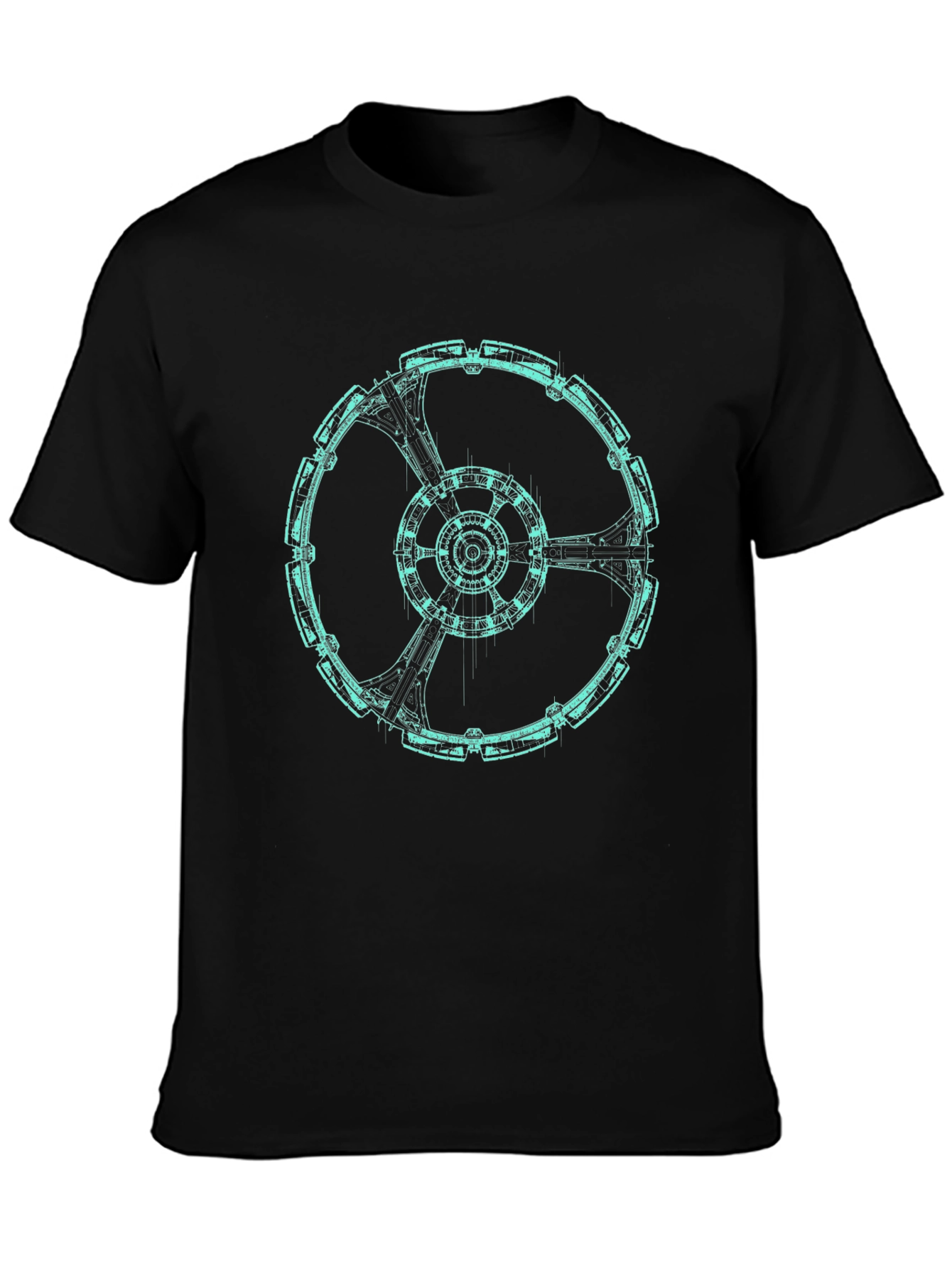 Sci-Fi Ring Graphic Tee - Modern Design