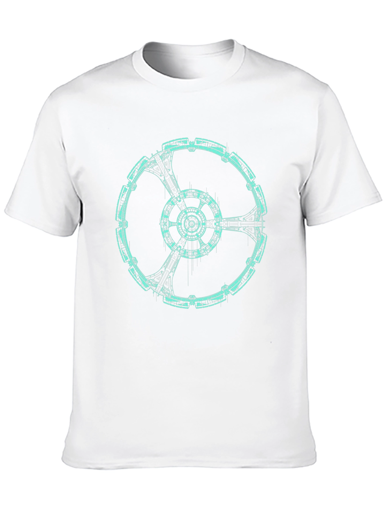 Sci-Fi Ring Graphic Tee - Modern Design