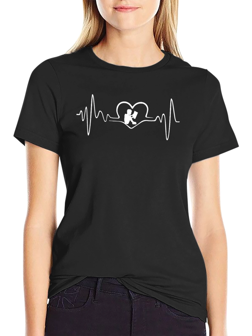 Heartbeat Reader T-Shirt - Book Lover Tee