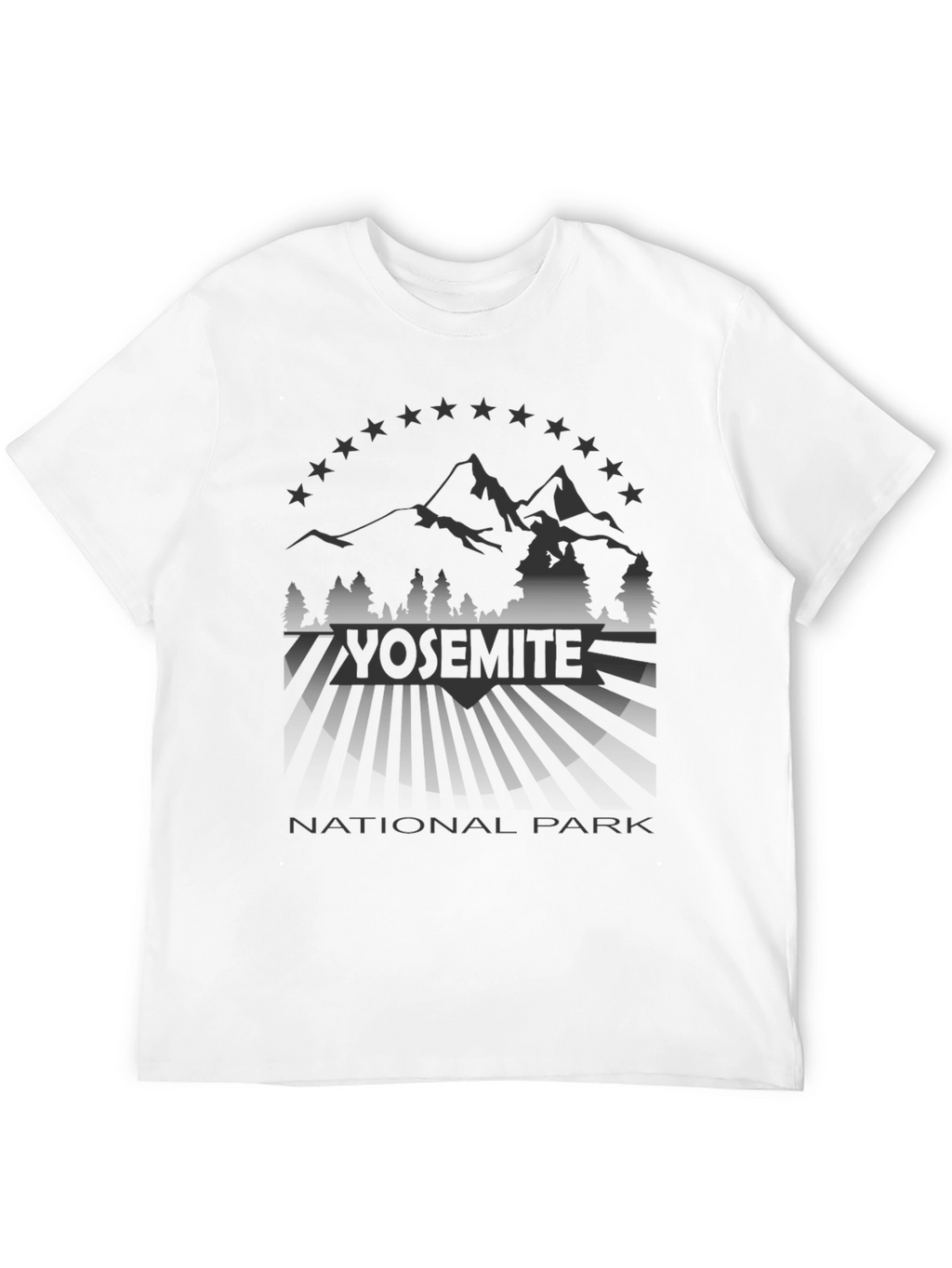 Yosemite National Park Mens Black T-Shirt