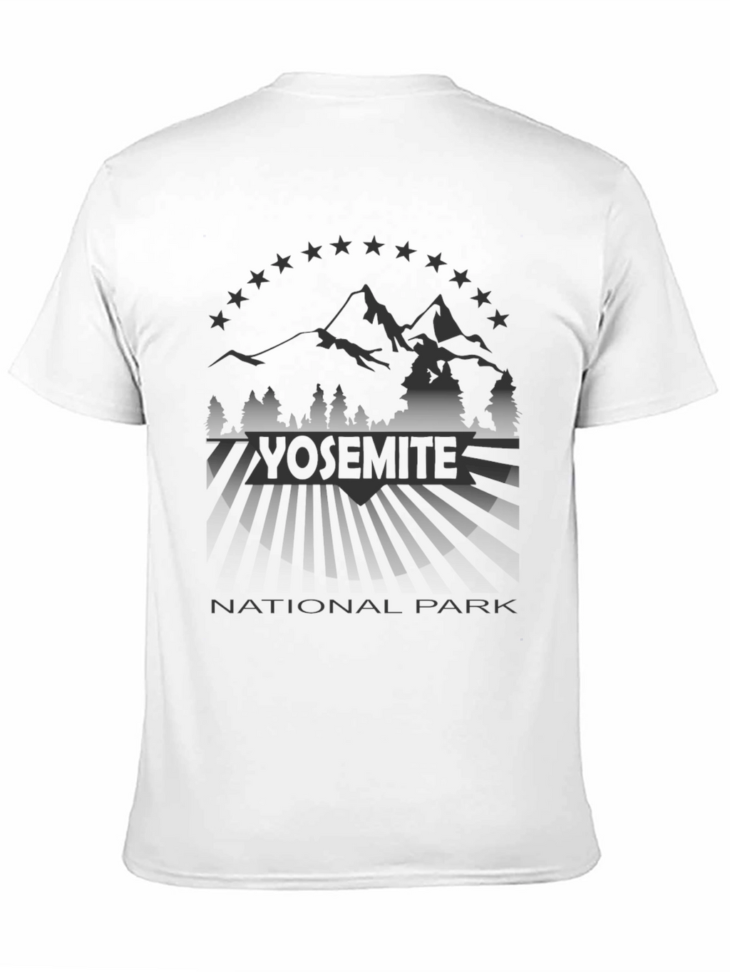 Yosemite National Park Mens Black T-Shirt
