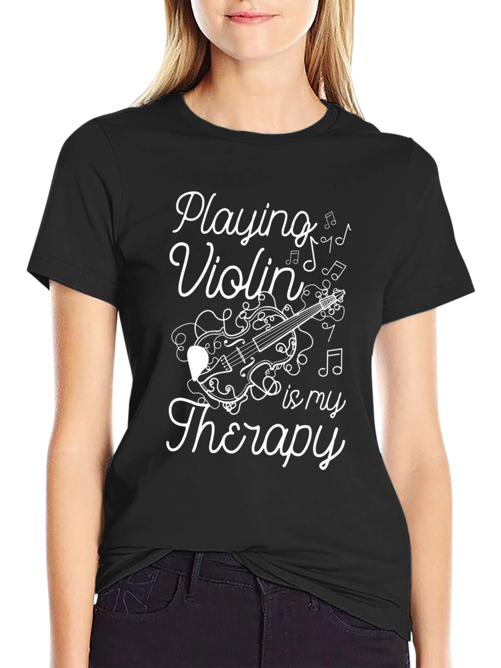 Playing Violin is My Therapy Graphic Tee