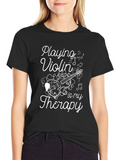 Playing Violin is My Therapy Graphic Tee