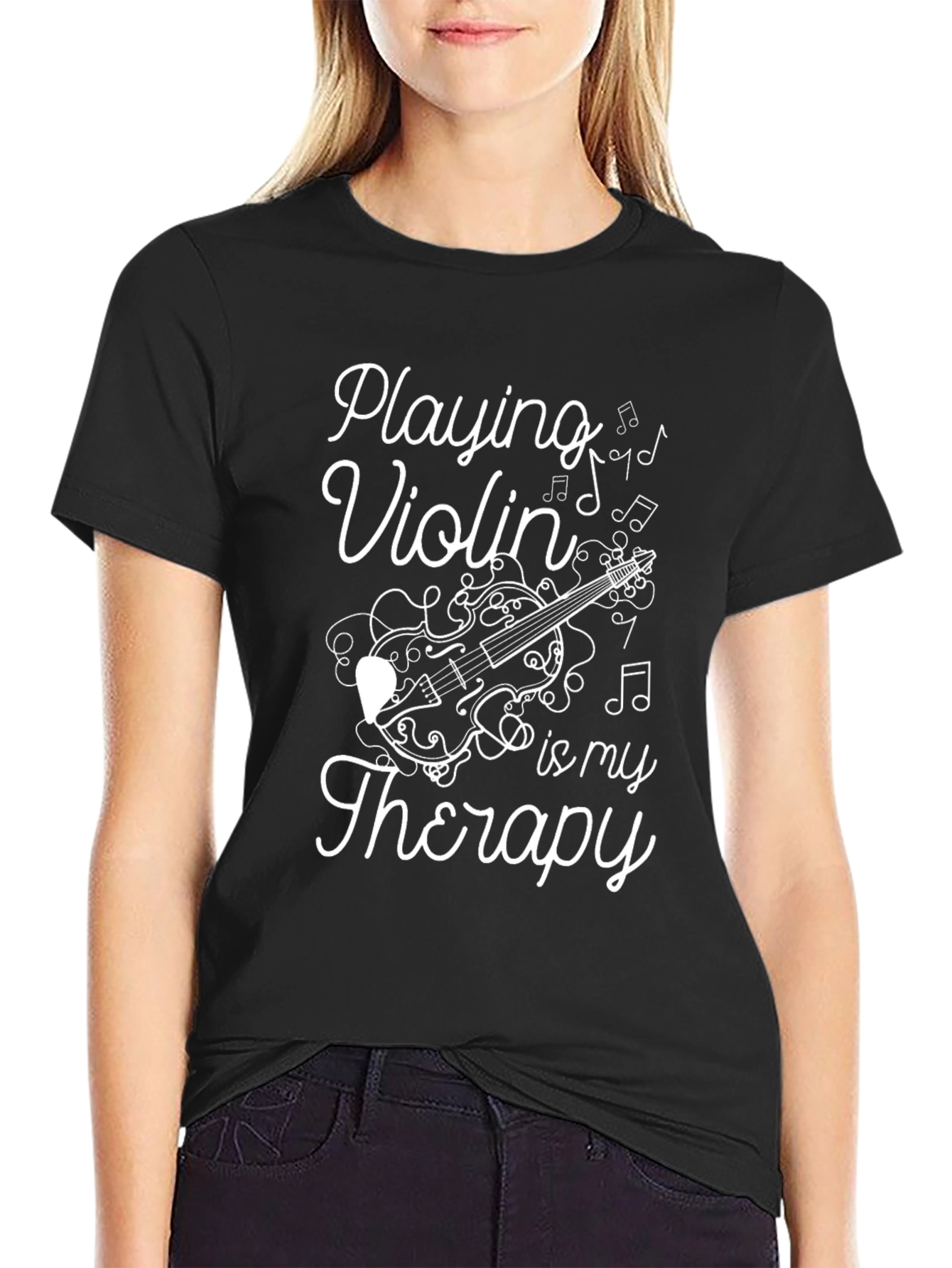 Playing Violin is My Therapy Graphic Tee
