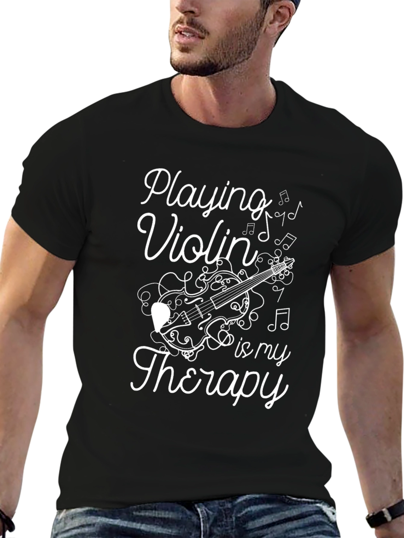 Playing Violin is My Therapy Graphic Tee