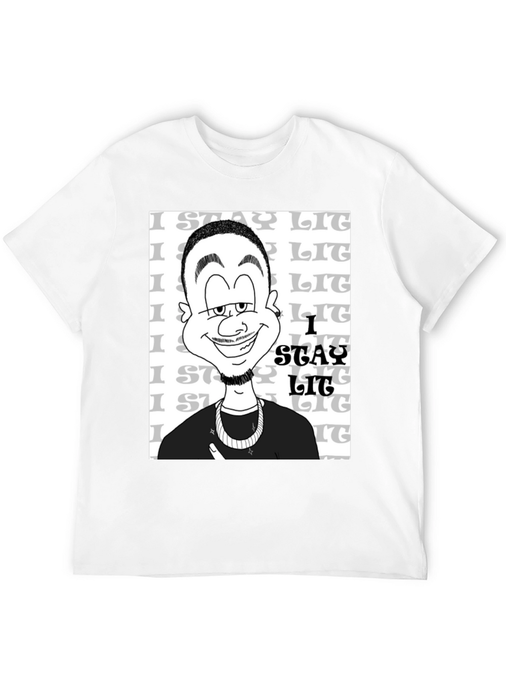 Stay Lit Black Graphic T-Shirt
