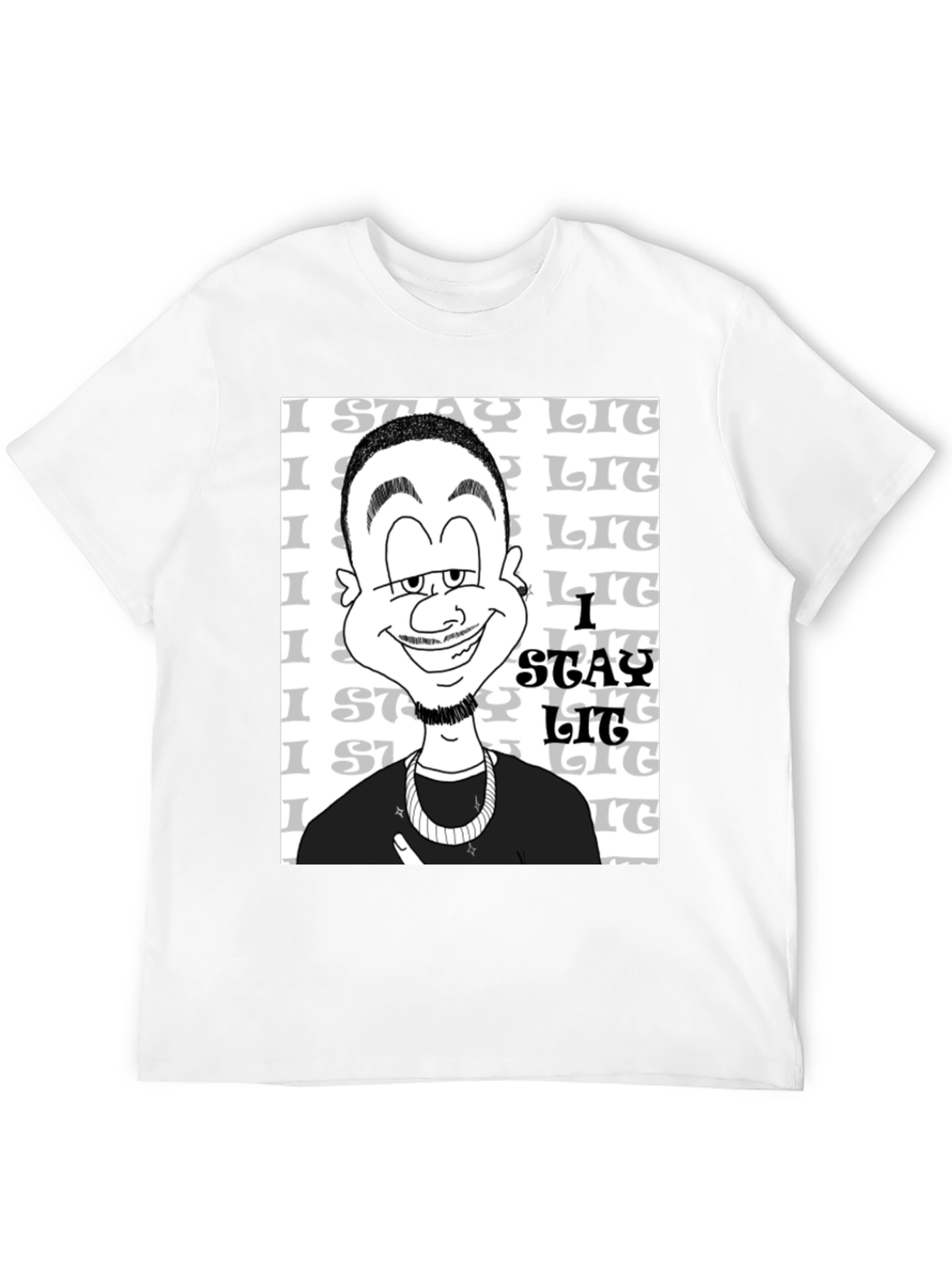 Stay Lit Black Graphic T-Shirt