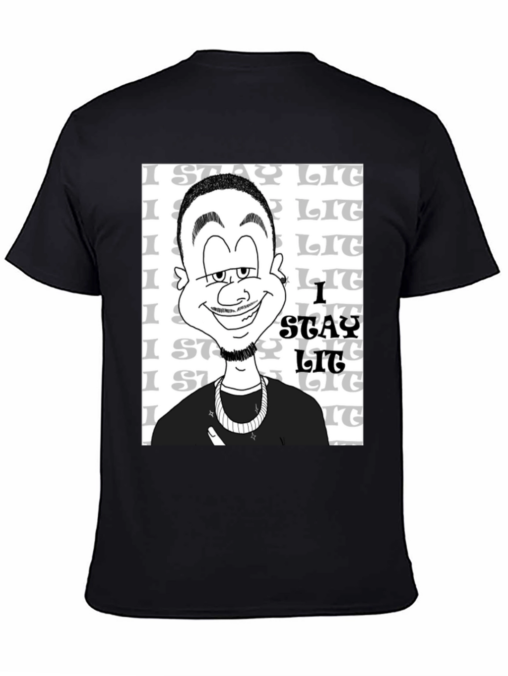 Stay Lit Black Graphic T-Shirt