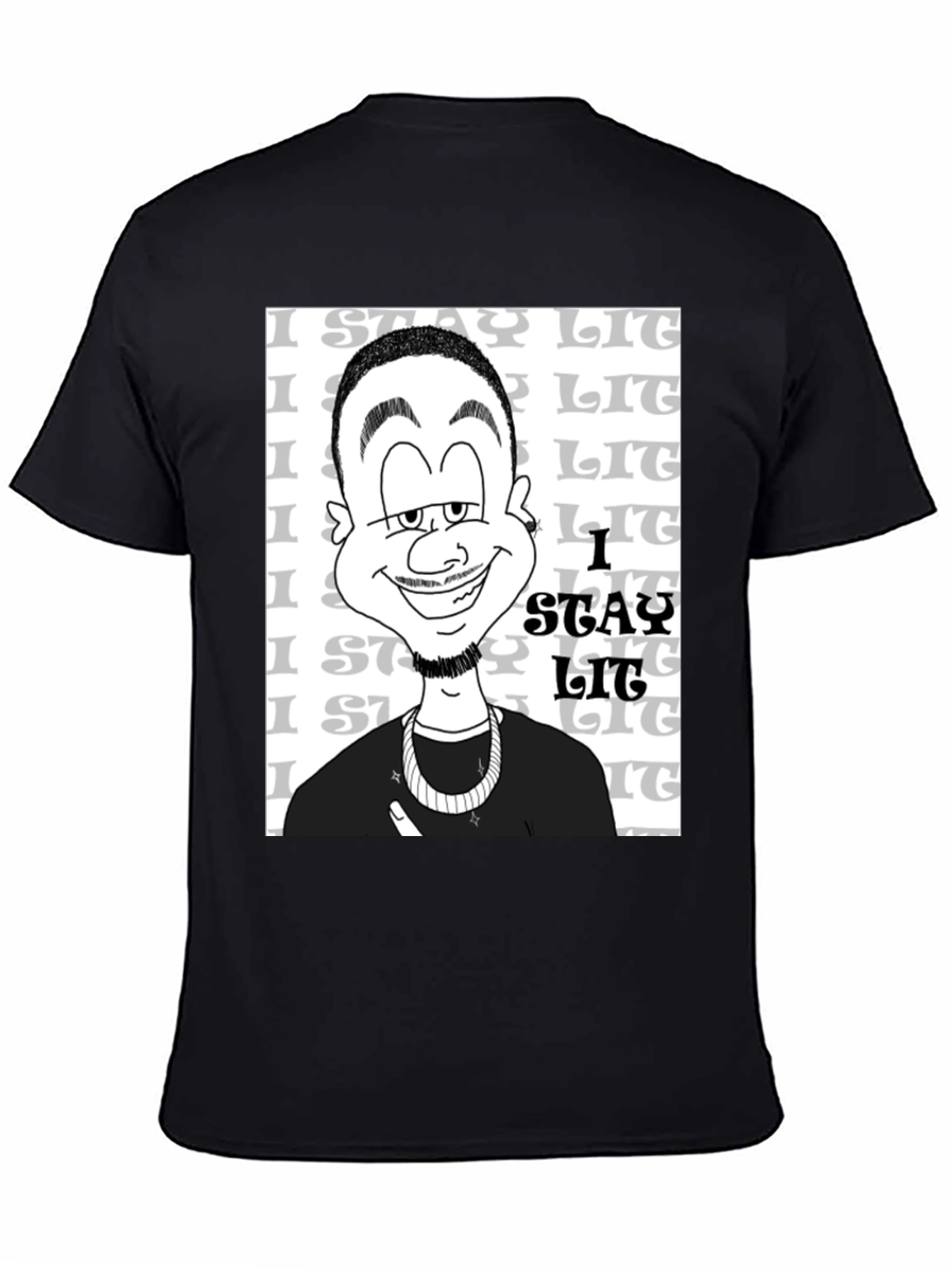 Stay Lit Black Graphic T-Shirt