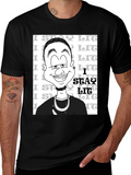 Stay Lit Black Graphic T-Shirt