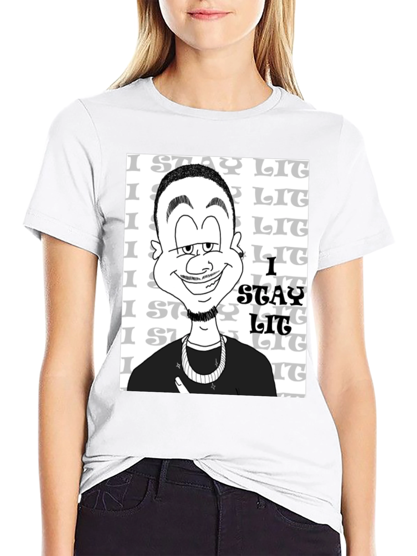 Stay Lit Black Graphic T-Shirt