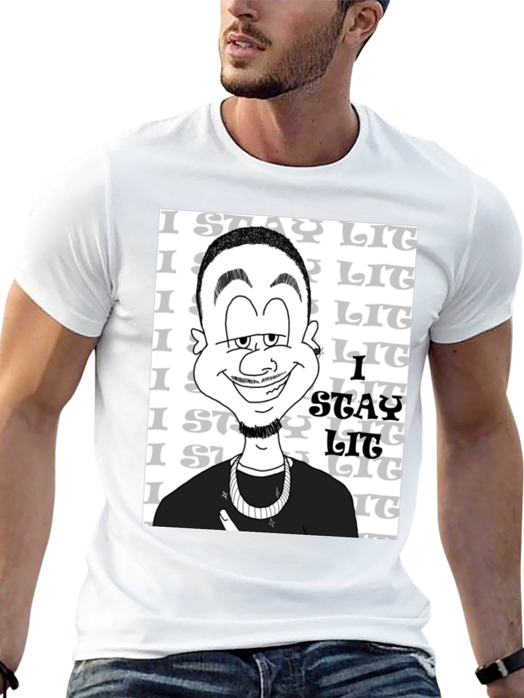 Stay Lit Black Graphic T-Shirt