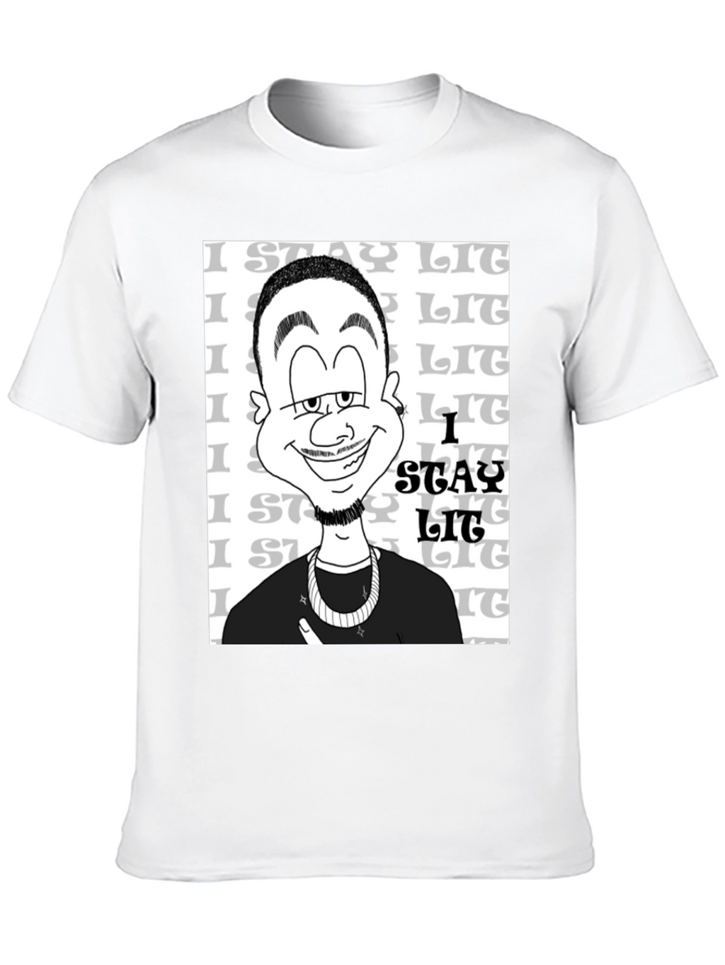 Stay Lit Black Graphic T-Shirt