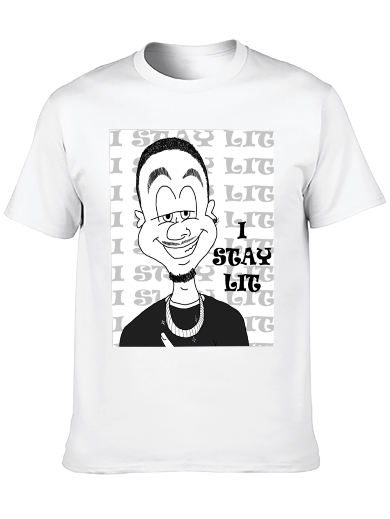 Stay Lit Black Graphic T-Shirt