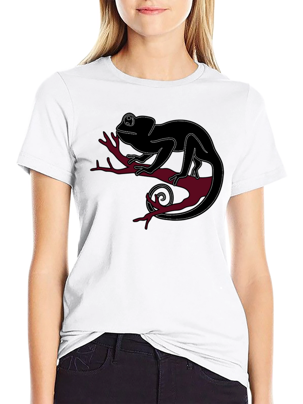 Chameleon Graphic Tee - Unique Animal Design