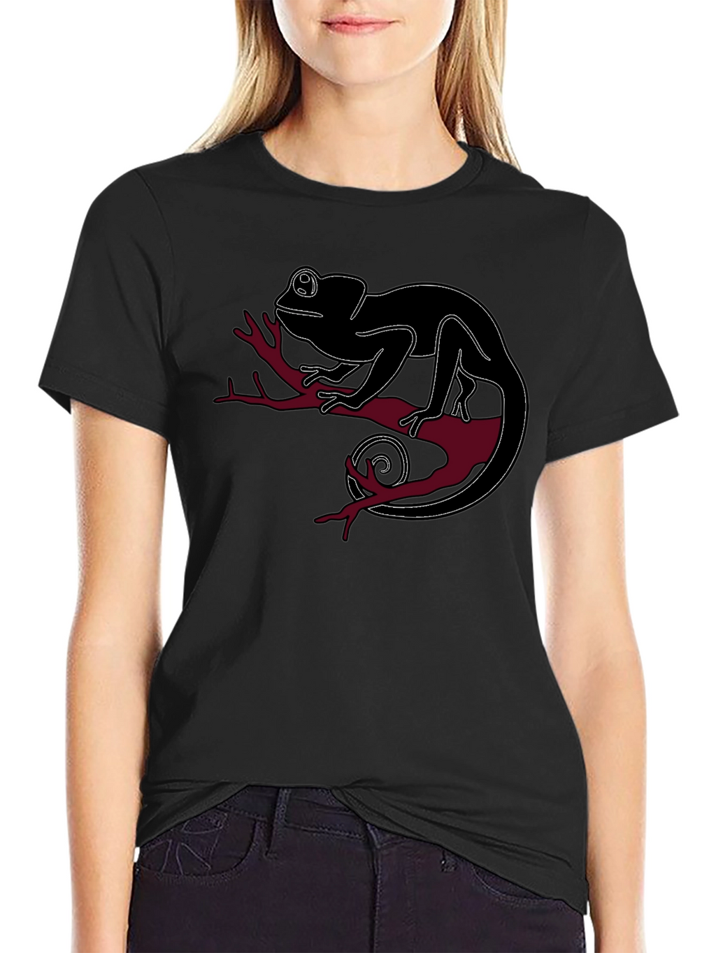 Chameleon Graphic Tee - Unique Animal Design