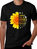Sunflower Graphic Tee - Inspirational Quote Shirt