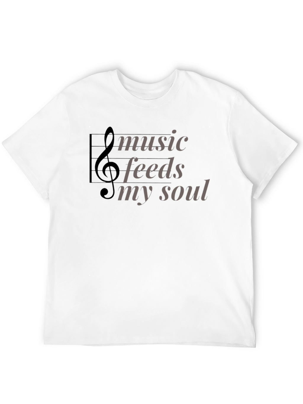 Music Feeds My Soul Black T-Shirt