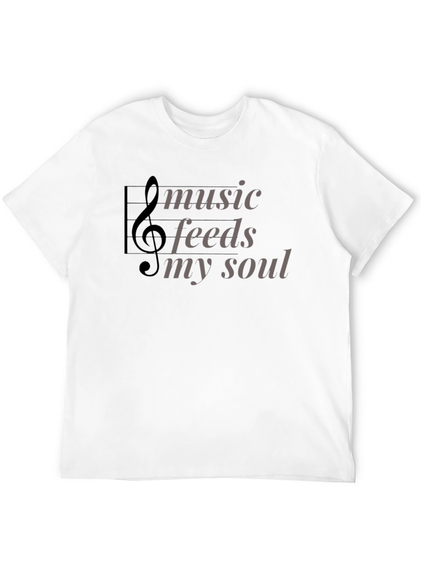Music Feeds My Soul Black T-Shirt
