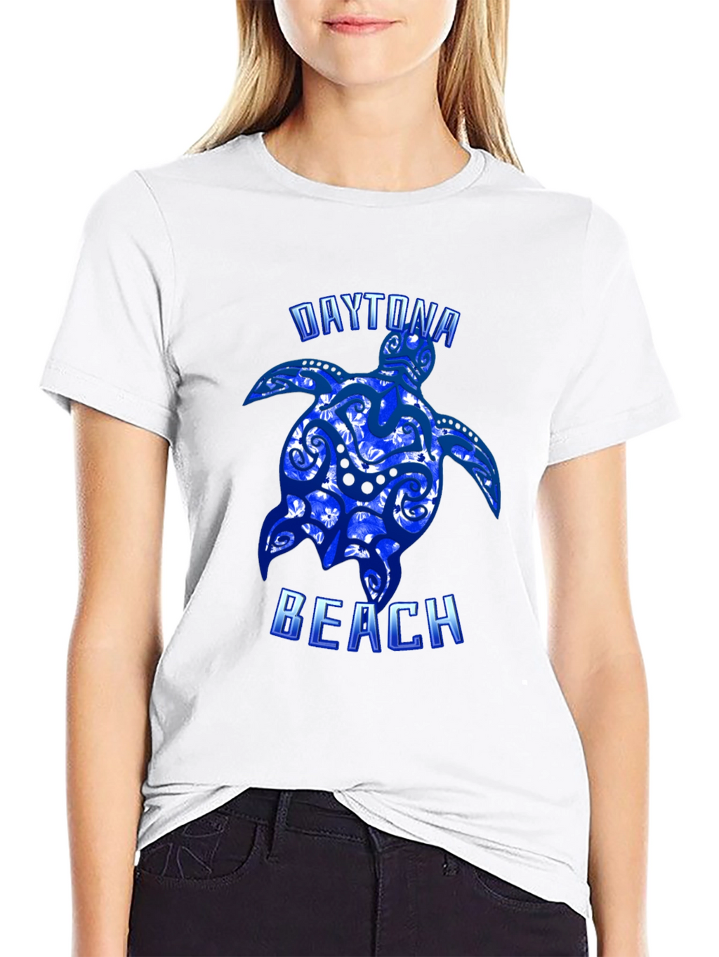Daytona Beach Turtle Graphic Tee - Black