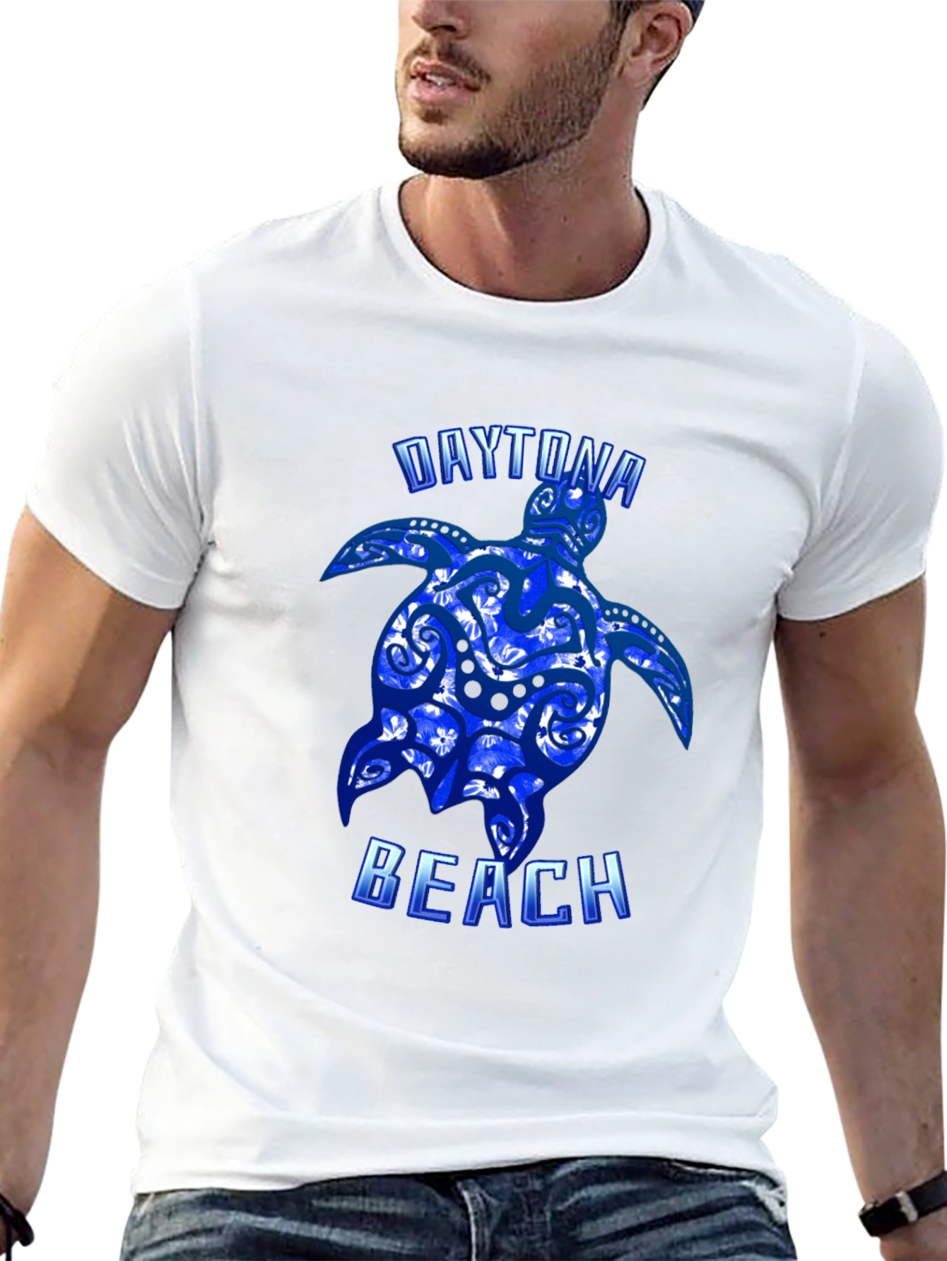 Daytona Beach Turtle Graphic Tee - Black