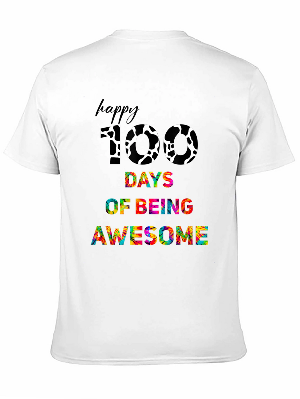 Happy 100 Days Awesome Black T-shirt