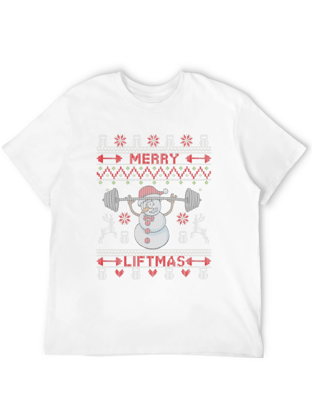 Merry Liftmas Ugly Christmas Sweater Style T-Shirt