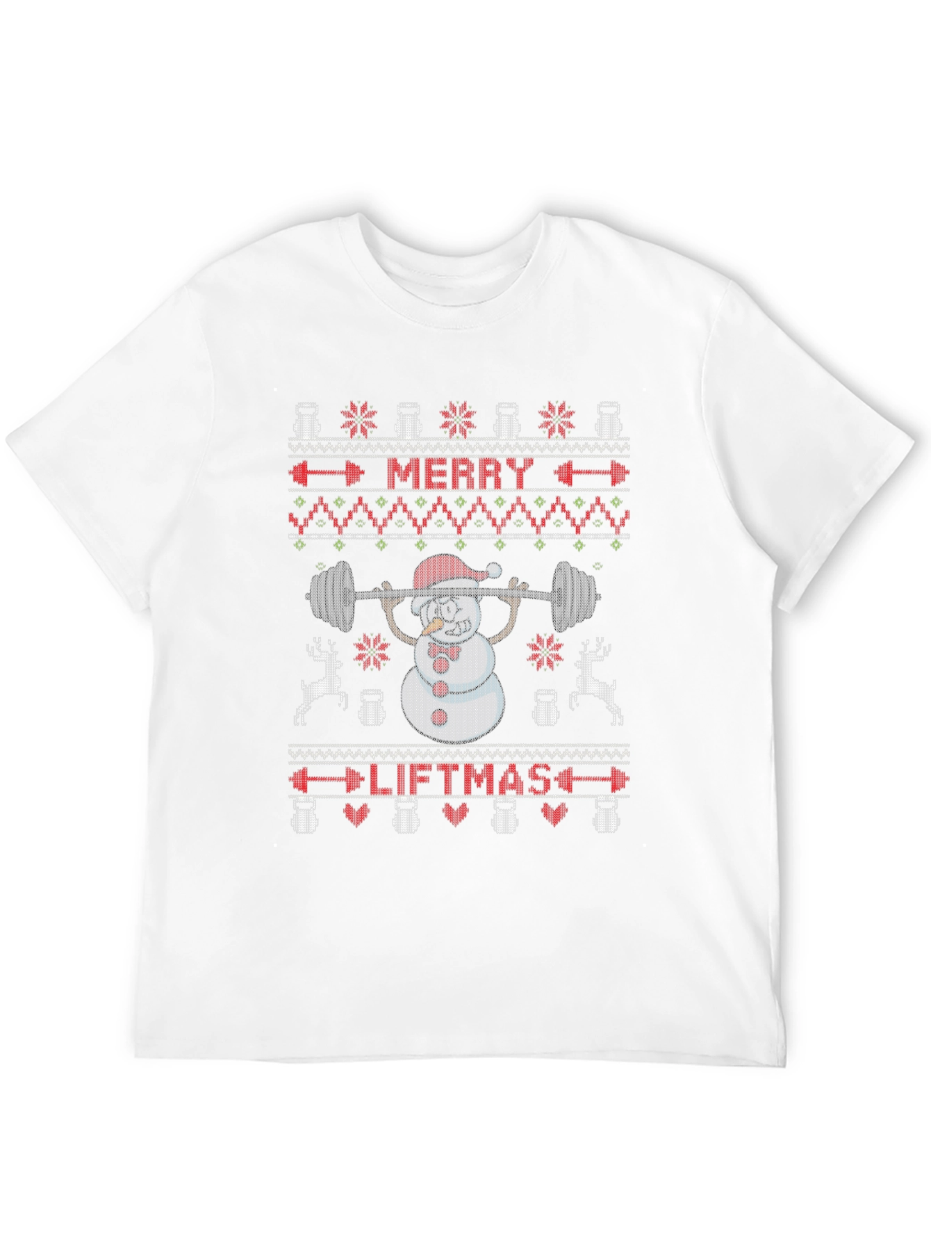 Merry Liftmas Ugly Christmas Sweater Style T-Shirt
