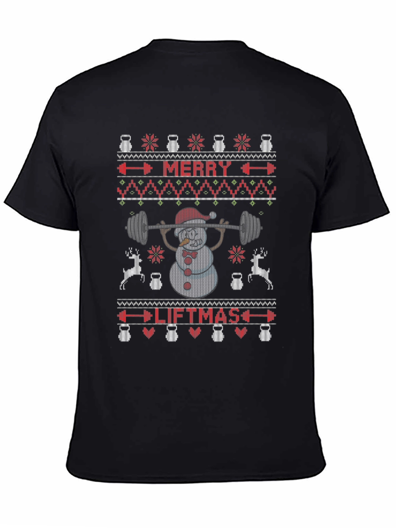 Merry Liftmas Ugly Christmas Sweater Style T-Shirt