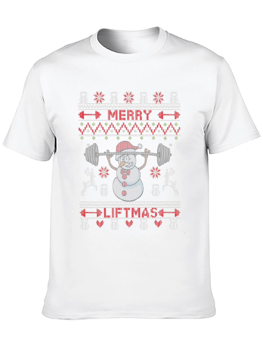 Merry Liftmas Ugly Christmas Sweater Style T-Shirt