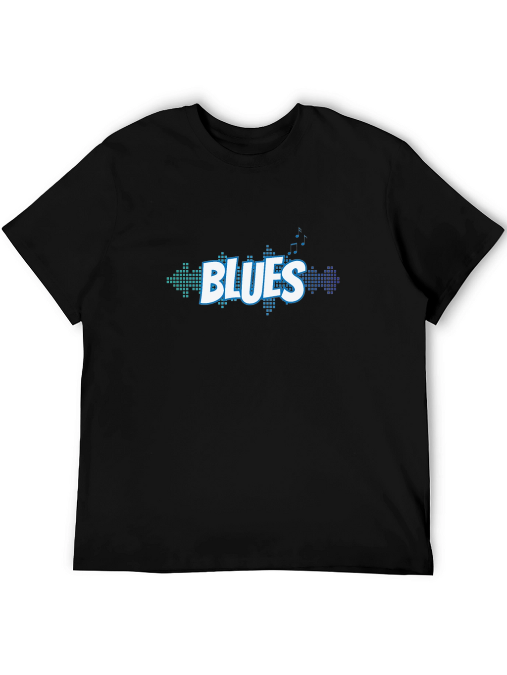 Blues Music Graphic Tee - Black Cotton T-Shirt