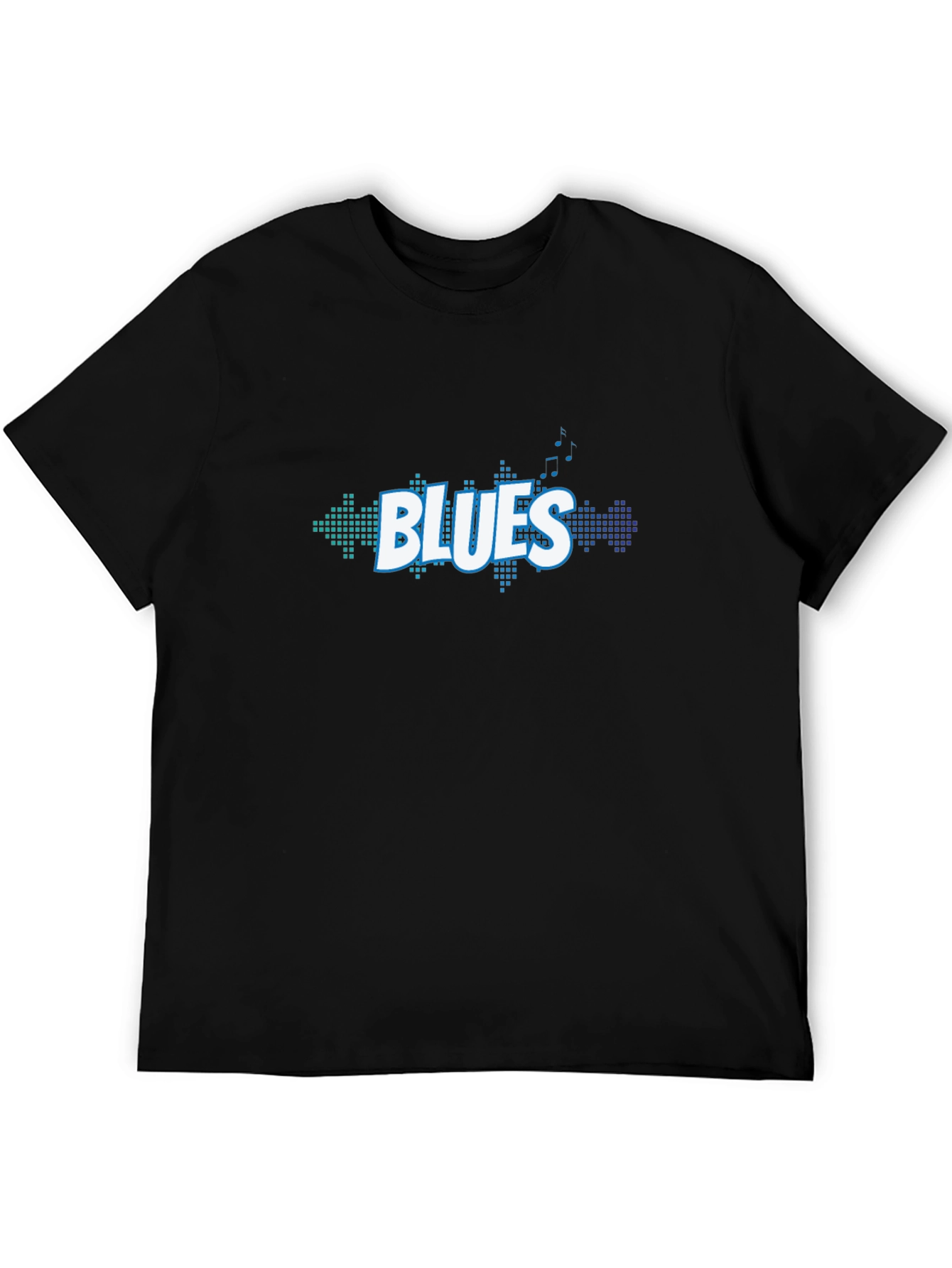 Blues Music Graphic Tee - Black Cotton T-Shirt