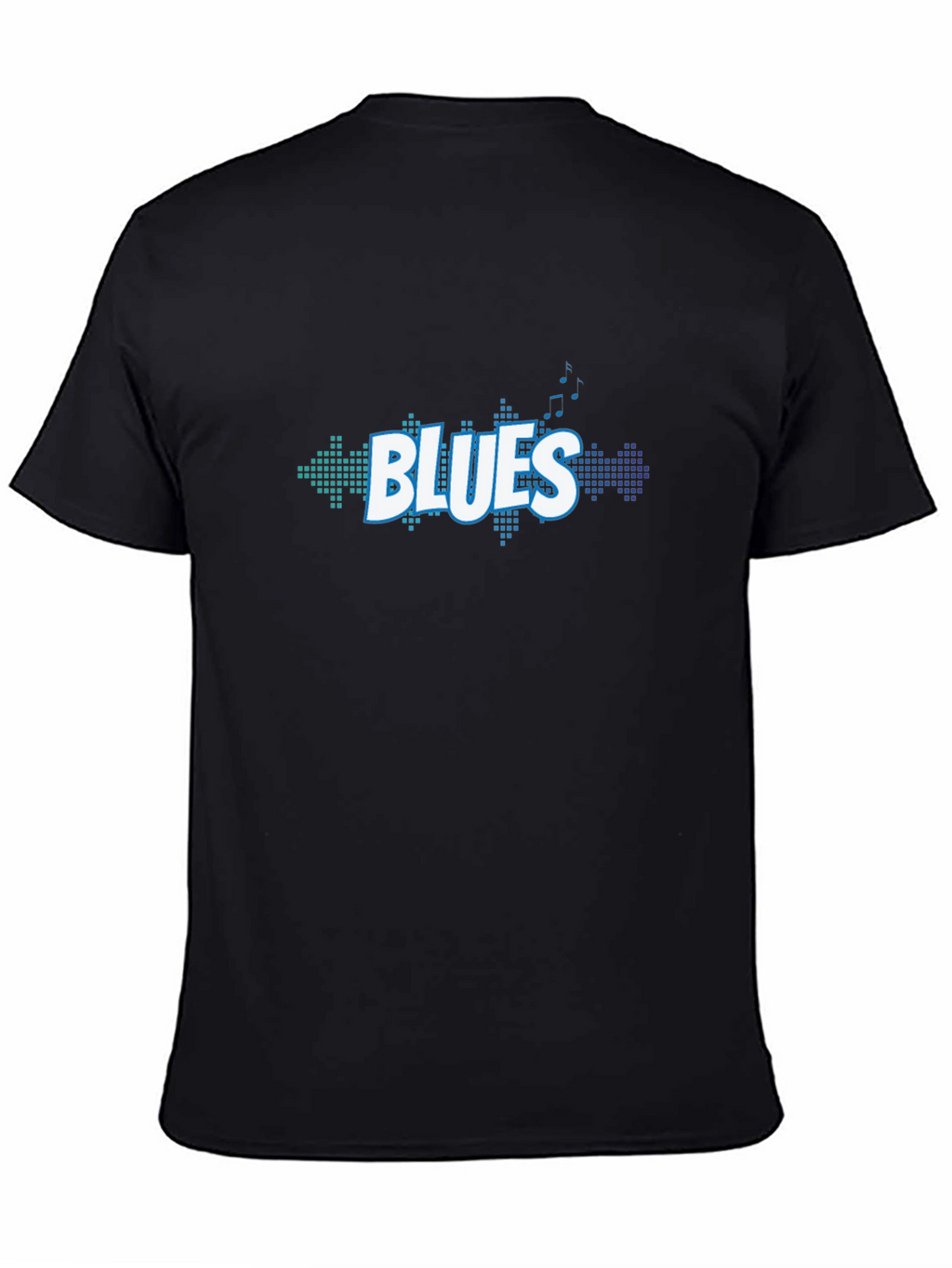 Blues Music Graphic Tee - Black Cotton T-Shirt